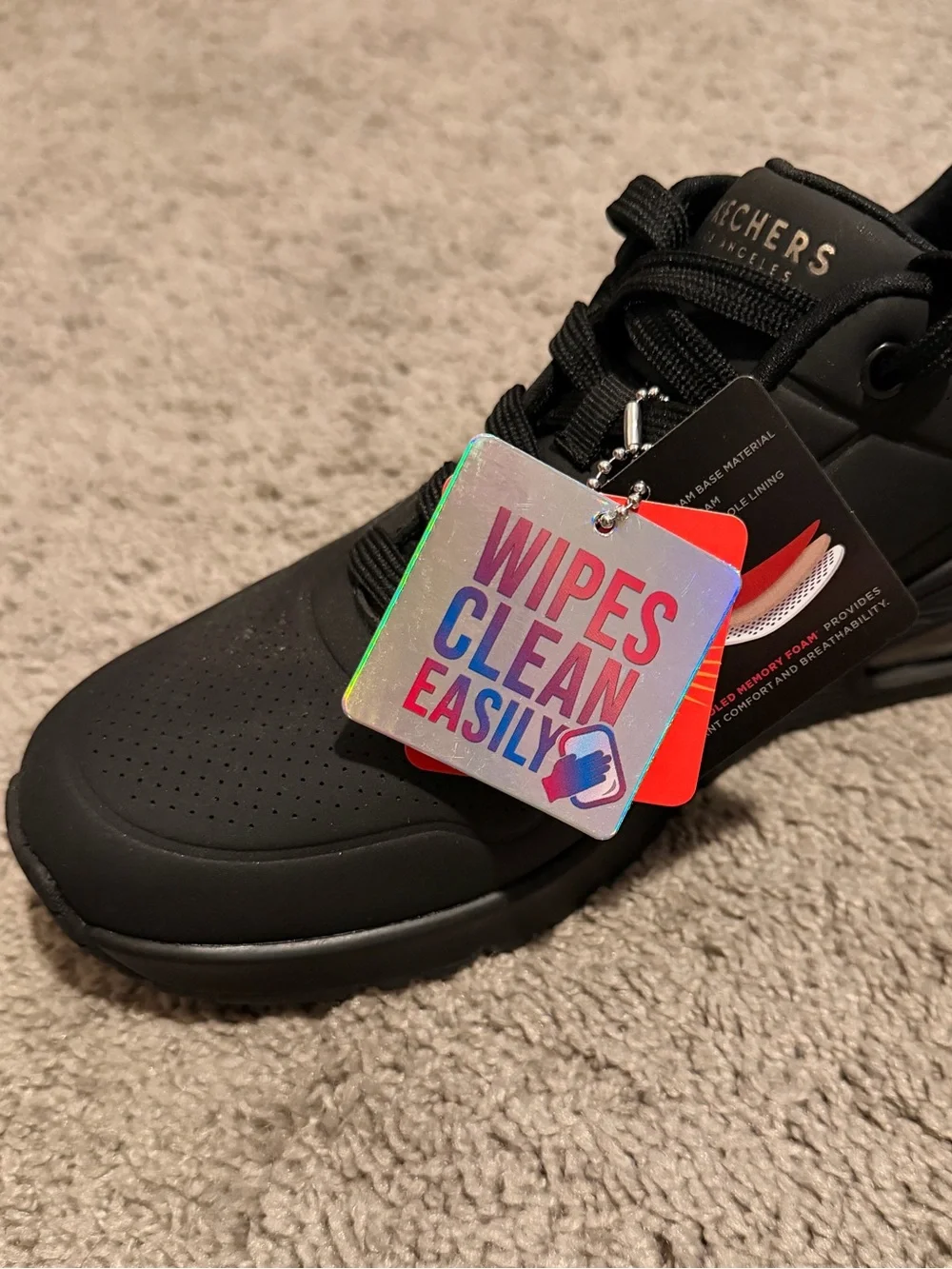 SKECHERS STREET UNO STAND ON AIR WEDGE SNEAKERS
